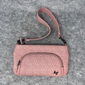 LUG Flyer Satin Luxe VL Blush Pink Convertible Crossbody Shoulder Bag Belt Purse